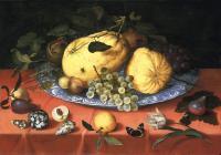 Ambrosius Bosschaert - Fruit still life with shells